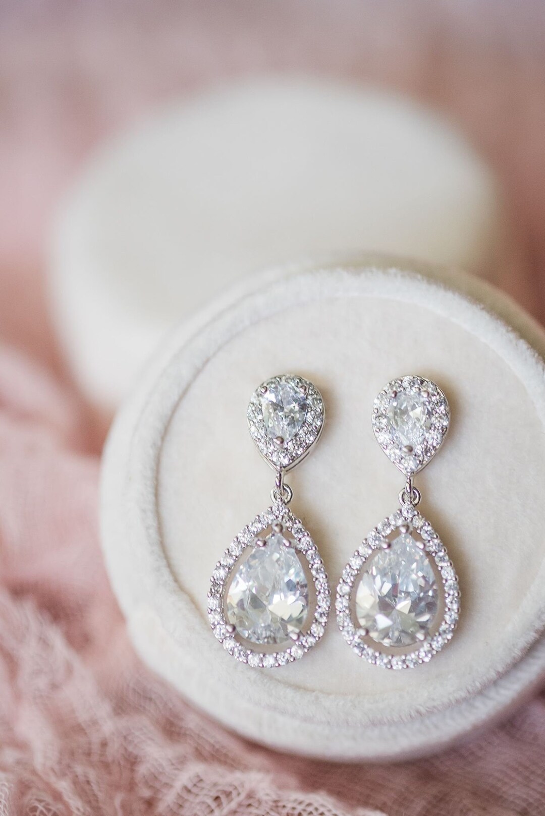 Gold Drop Bridal Earrings | The Bridal Finery