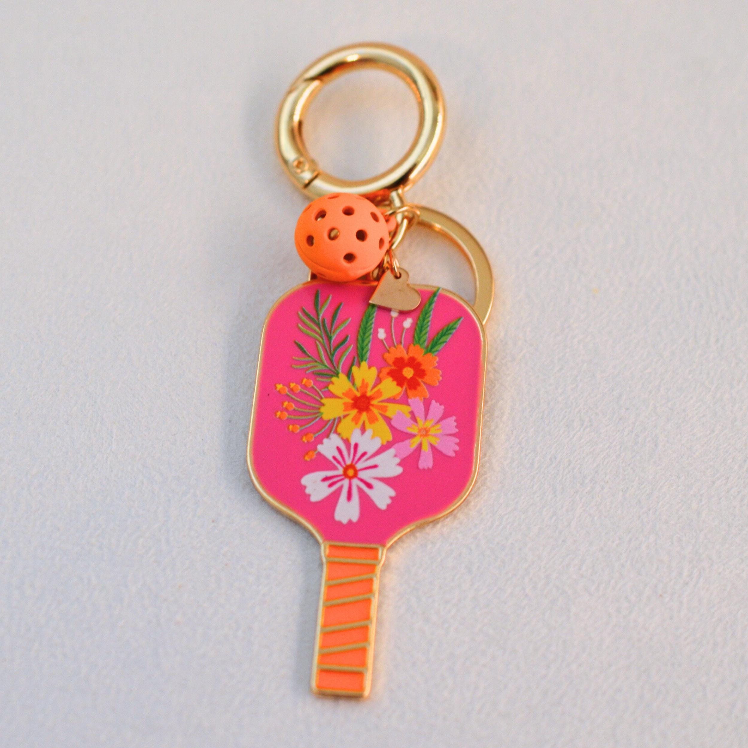 Personalized Name Pickleball Keychain, Pickleball Bag Tag, Pickleball Paddle Keychain, Gift for Pickleball Lover, Sports Gift for Her, Christmas Gift