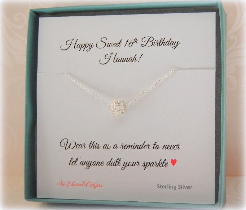 Personalized Sweet 16 Gift, Sweet 16 Jewelry, 16th Birthday gift, Daughter's Sweet 16 Birthday, Sweet 16 Birthday image 5