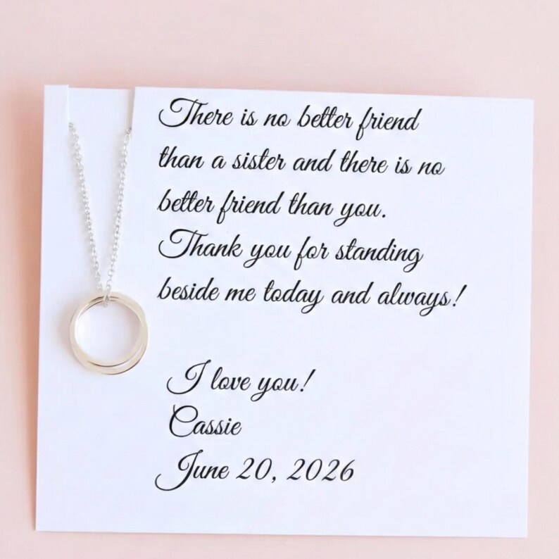 Maid of Honor gift for SISTER, Sister Maid of Honor gift, Matron of Honor, Personalized Sister POEM, Sister as your maid of honor immagine 1