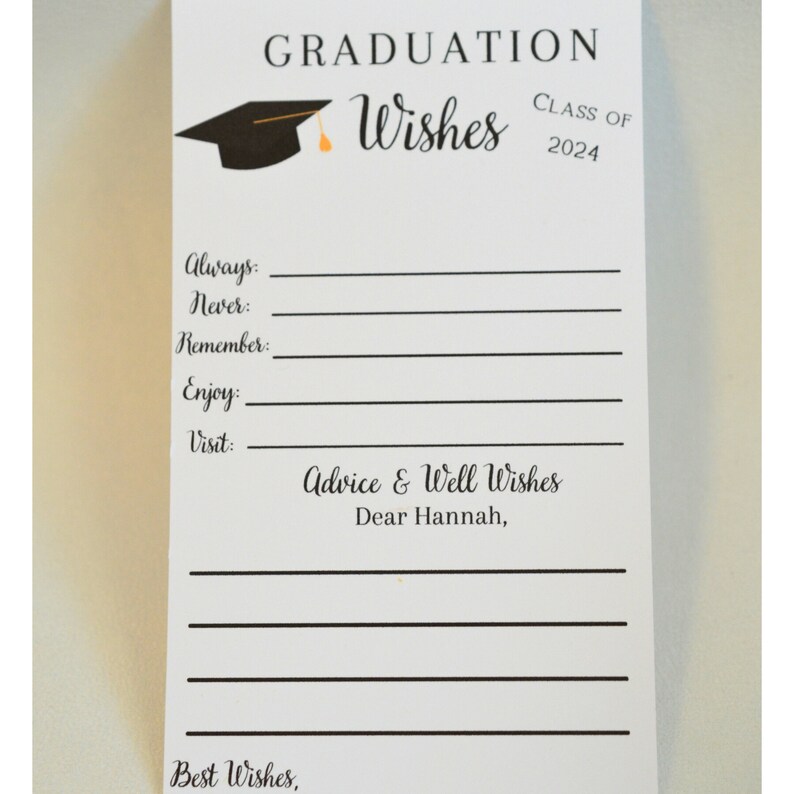 Graduation Wishes Cards, Graduation Advice, Advice Cards for Graduation party, Set of 12, Graduation Party Decorations, Printed Shipped image 4