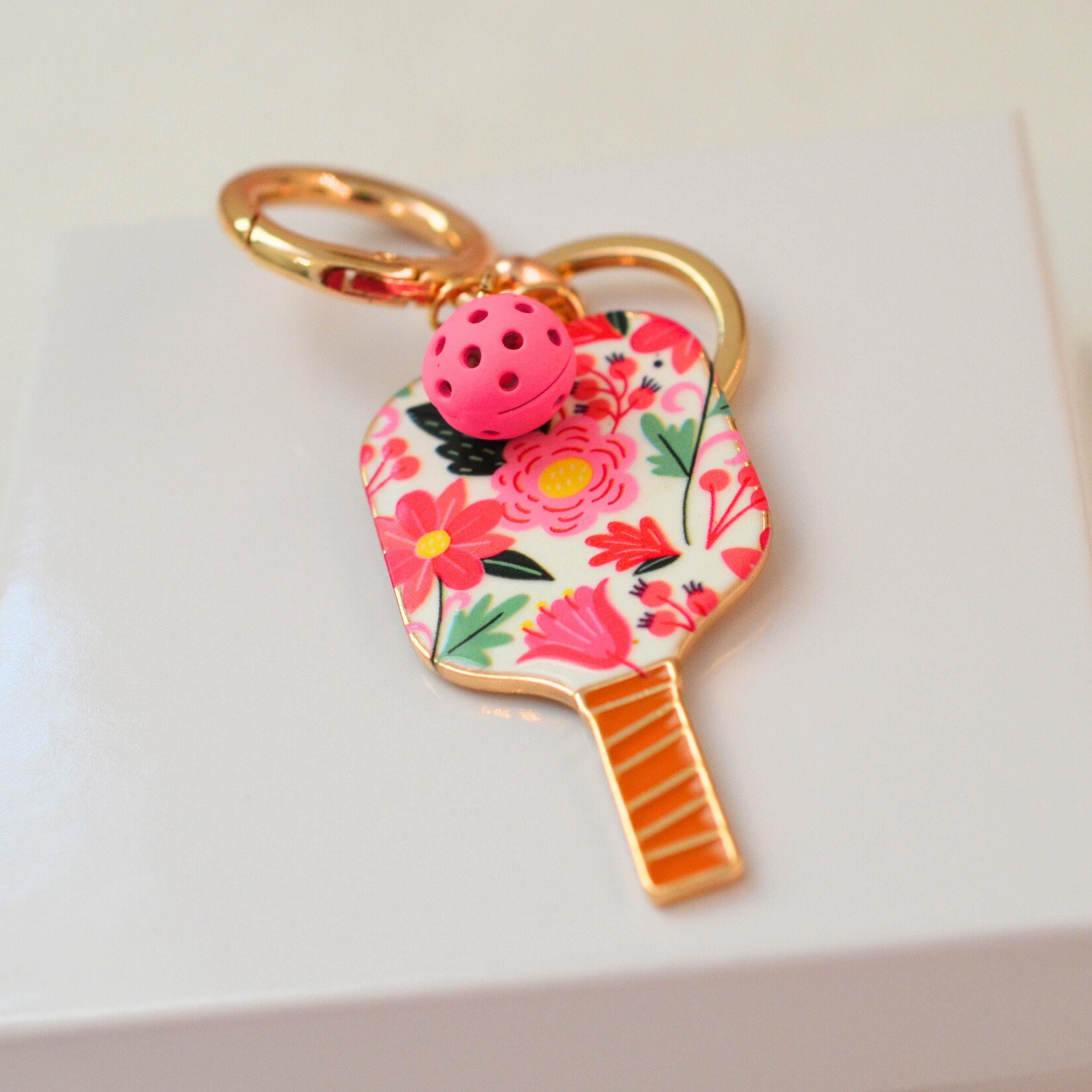 Personalized Name Pickleball Keychain, Pickleball Bag Tag, Pickleball Paddle Keychain, Gift for Pickleball Lover, Sports Gift for Her, Christmas Gift