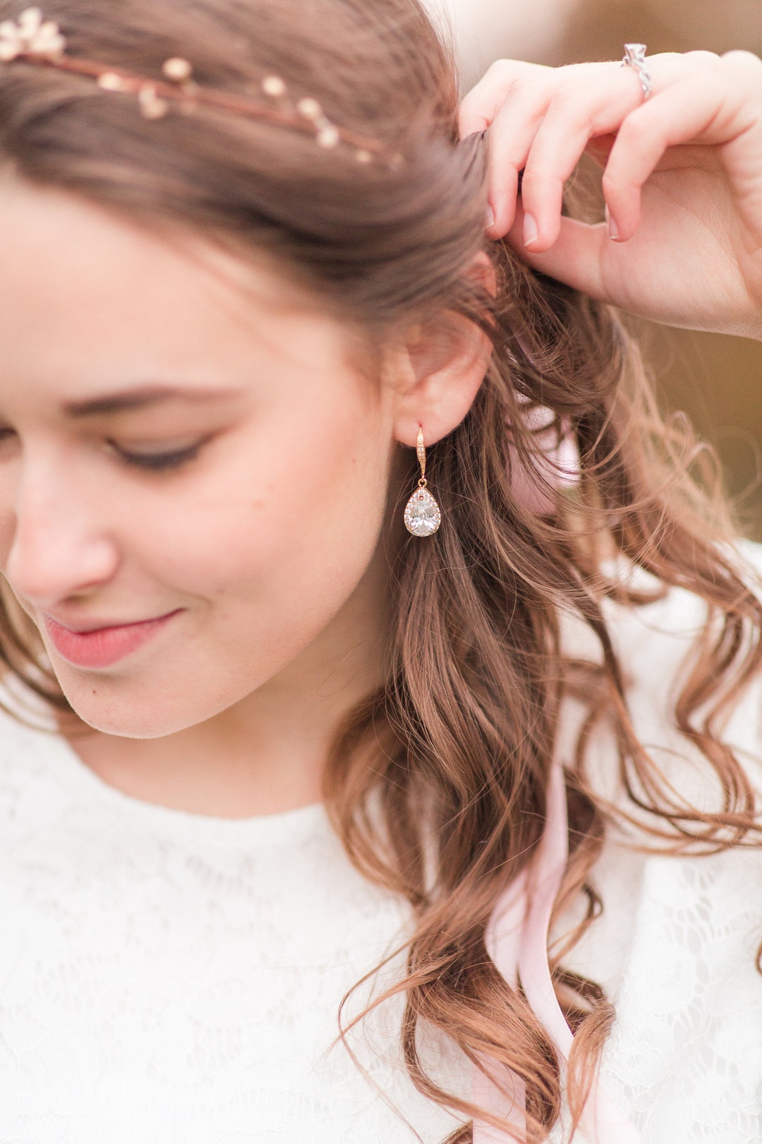 Bridesmaid Earrings Gold Bridesmaid Earrings Bridal Party Etsy