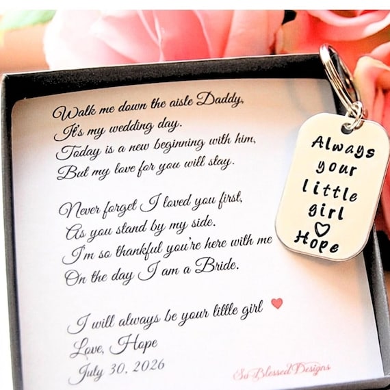 Father of the Bride, from Bride to Dad, Father of the Bride keychain, Father of Bride gift ideas, Unique Father of the Bride gifts