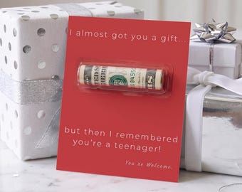 Money Holder Card, Funny Cash Gift for Teens and Adults, Unique Stocking Stuffers