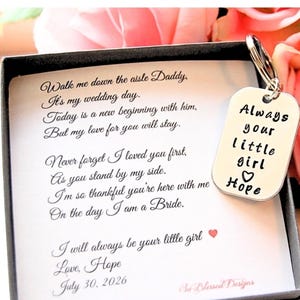 Padre de la novia, de la novia al papá, llavero del padre de la novia, ideas de regalos para el padre de la novia, regalos únicos para el padre de la novia imagen 11
