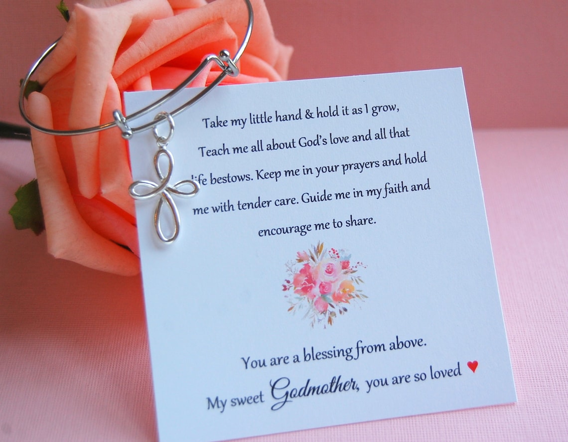 Godmother Gift Baptism Gift Godmother Necklace Godmother - Etsy