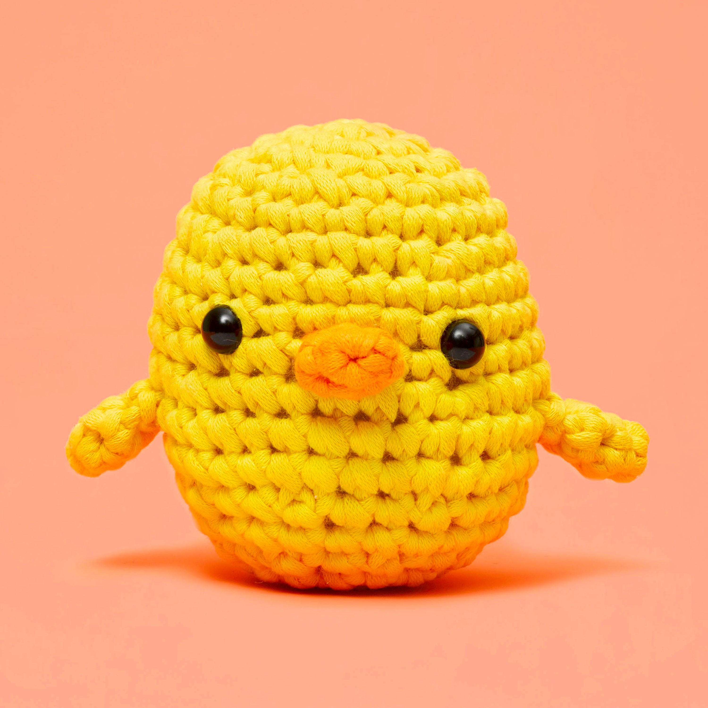 Beginner Learn to Crochet Kit Chick Duck The Woobles - Easy Crochet Starter Kit - Crochet Plushie Kit - Amigurumi Kit - DIY Craft Kit Gift