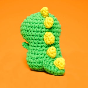 Beginner Crochet Dinosaur T-Rex by The Woobles Easy First Crochet Starter Kit Crochet Plushie Kit Amigurumi Kit DIY Craft Kit Gift image 5