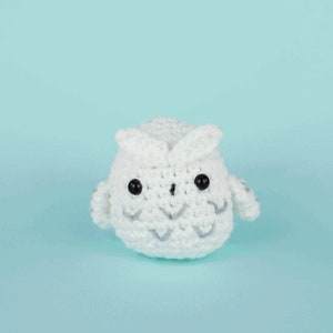Beginner Crochet Owl by The Woobles Easy First Crochet Starter Kit Crochet Plushie Kit Learn How To Amigurumi Kit DIY Craft Kit Gift image 4