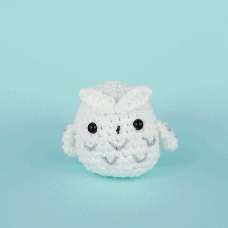 Beginner Crochet Owl by The Woobles Easy First Crochet Starter Kit Crochet Plushie Kit Learn How To Amigurumi Kit DIY Craft Kit Gift image 4