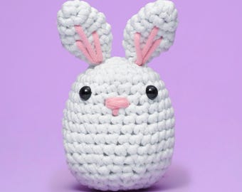 Beginner Learn to Crochet Kit Bunny Rabbit The Woobles - Easy Crochet Starter Kit - Crochet Plushie Kit - Amigurumi Kit - DIY Craft Kit Gift