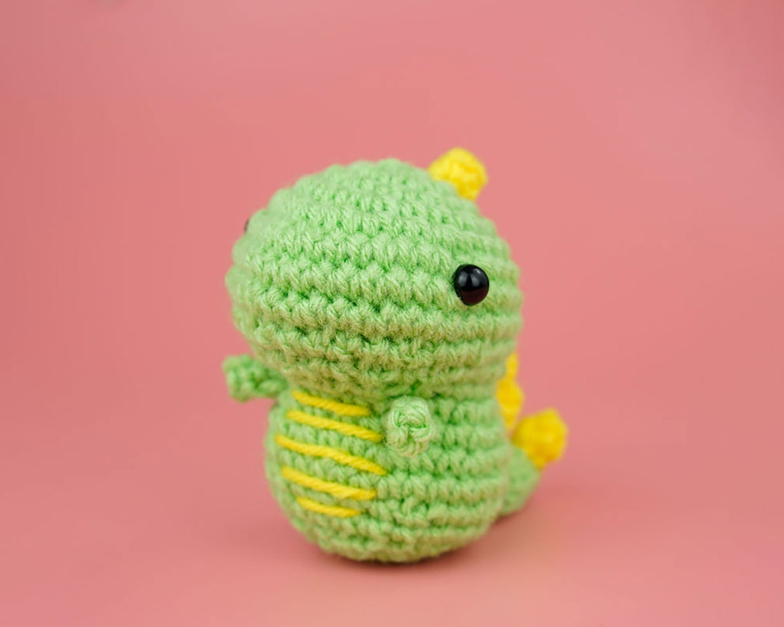 Beginner Crochet Dinosaur T-Rex by The Woobles Easy First | Etsy