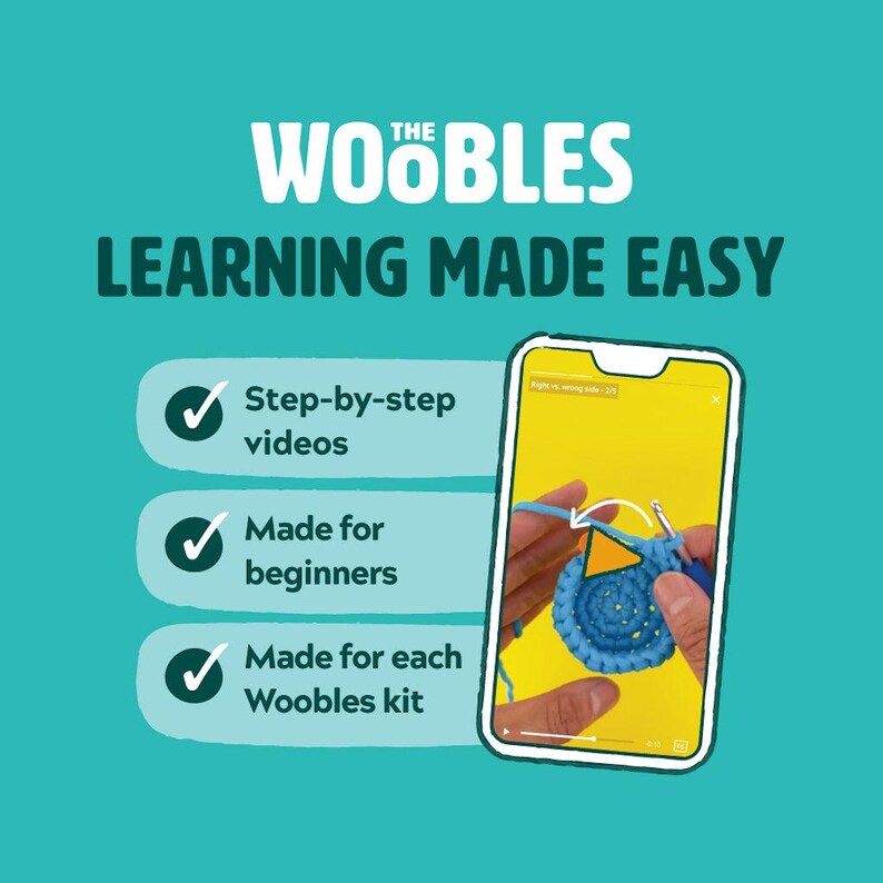 Beginner Crochet Kit Lion by The Woobles - Easy First Crochet Starter Kit - Crochet Plushie Kit - Amigurumi Kit - DIY Craft Kit Gift image 5