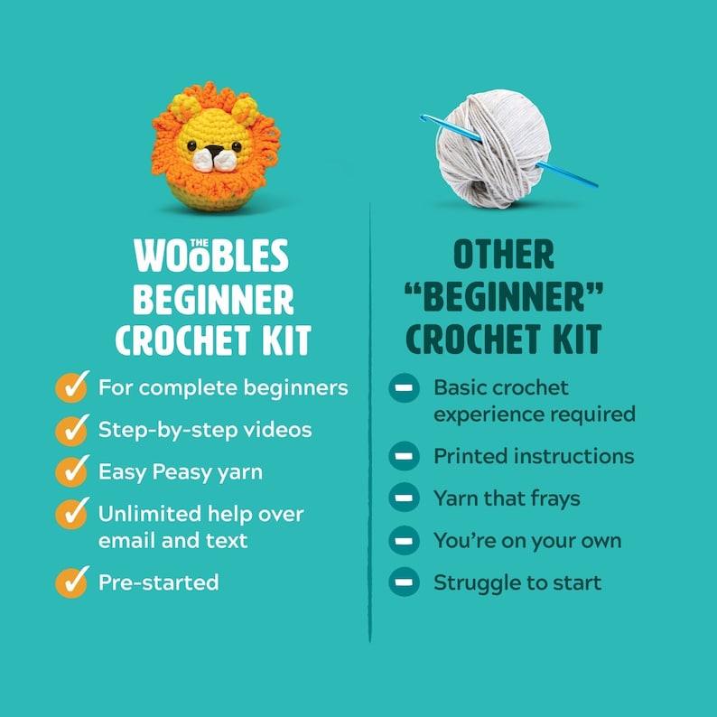 Beginner Crochet Axolotl Salamander by The Woobles Easy First Crochet Starter Kit Crochet Plushie Kit Amigurumi Kit DIY Craft Gift image 5