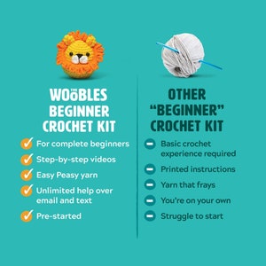 Beginner Crochet Owl by The Woobles Easy First Crochet Starter Kit Crochet Plushie Kit Learn How To Amigurumi Kit DIY Craft Kit Gift image 8