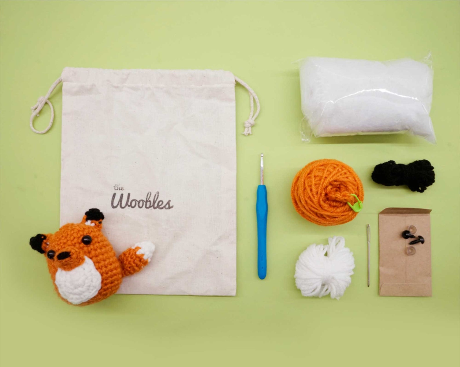 Beginner Learn to Crochet Kit Fox by the Woobles Easy Etsy Canada