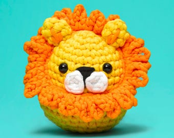 Beginner Crochet Kit Lion by The Woobles - Easy First Crochet Starter Kit - Crochet Plushie Kit - Amigurumi Kit - DIY Craft Kit Gift