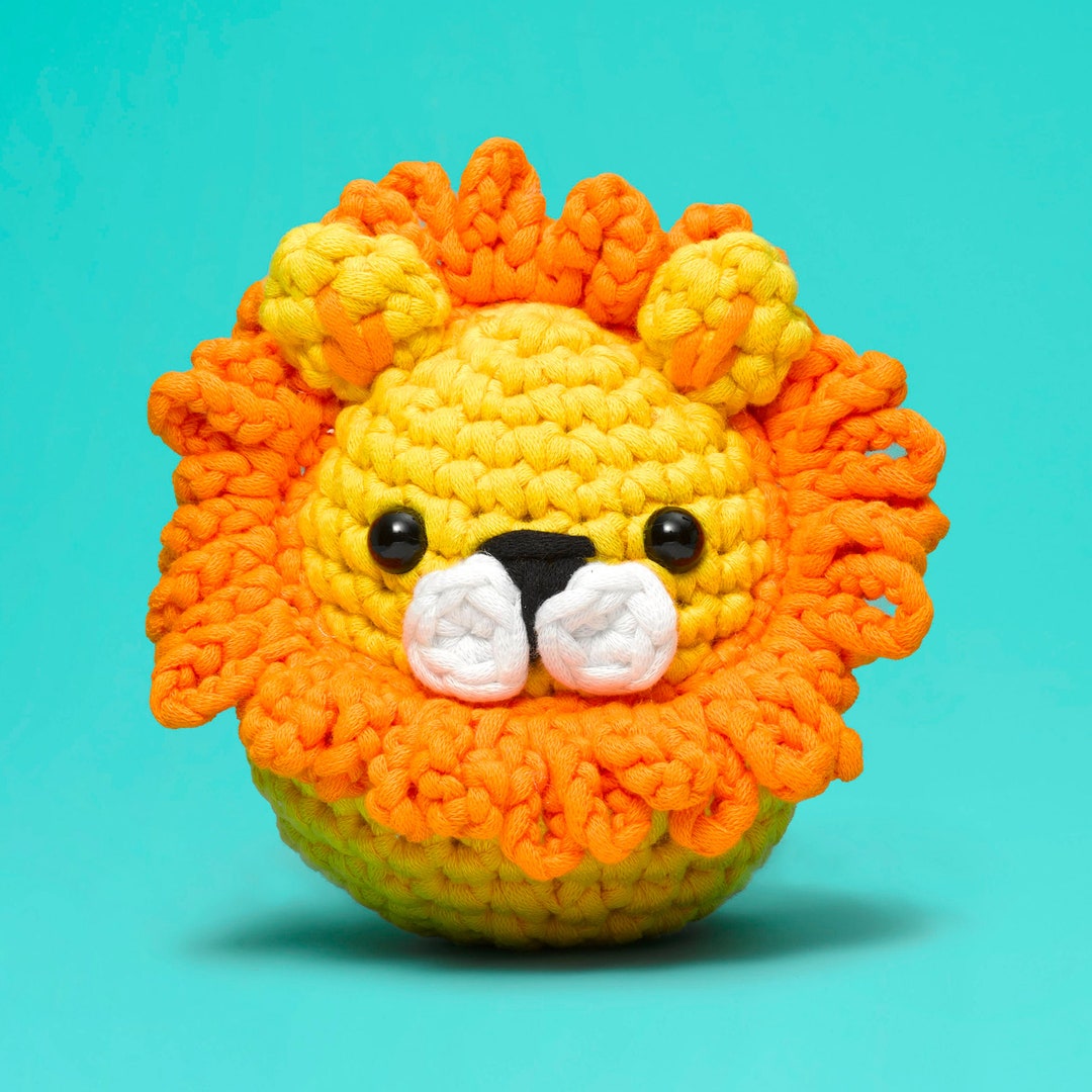 Woobles Crochet Kit, DIY Stuffed Animal Head Knit and Crochet Kit