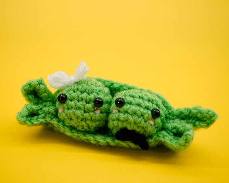 Two Peas in a Pod Amigurumi Crochet Pattern by the Woobles Etsy