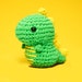 Beginner Crochet Dinosaur T-Rex by The Woobles - Easy First Crochet Starter Kit - Crochet Plushie Kit - Amigurumi Kit - DIY Craft Kit Gift 