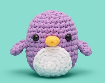 Beginner Learn to Crochet Kit Penguin by The Woobles - Easy Crochet Starter Kit - Crochet Plushie Kit - Amigurumi Kit - DIY Craft Kit Gift