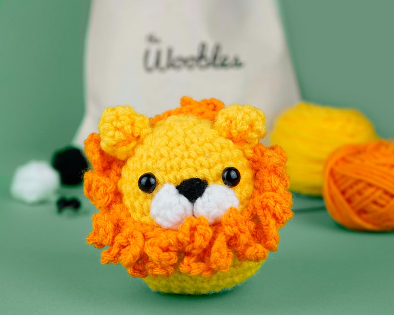 Beginner Crochet Kit Lion by The Woobles  Easy First Crochet image 1