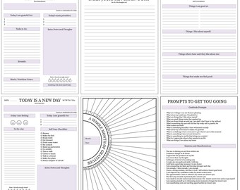 Self love planner | Gratitud Journal | Daily wellness printable planner | Mindfulness Planner | Gratitude template | Manifestating