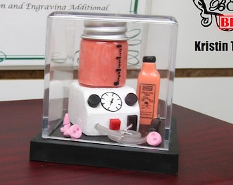 Miniature Embalming Machine Art Piece, Funeral Director Mortician Display