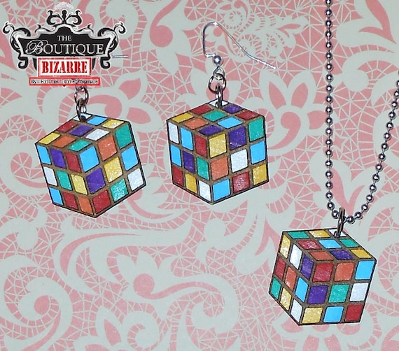 Creative 3D Magic Cube Pendant Necklace Simulation Personality Educational  Toys Colorful Speed Cube Necklace Novelty Jewelry