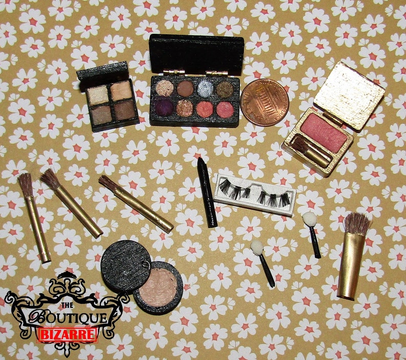Dollhouse Miniatures REAL WORKING MAKEUP eyeshadows contour Etsy