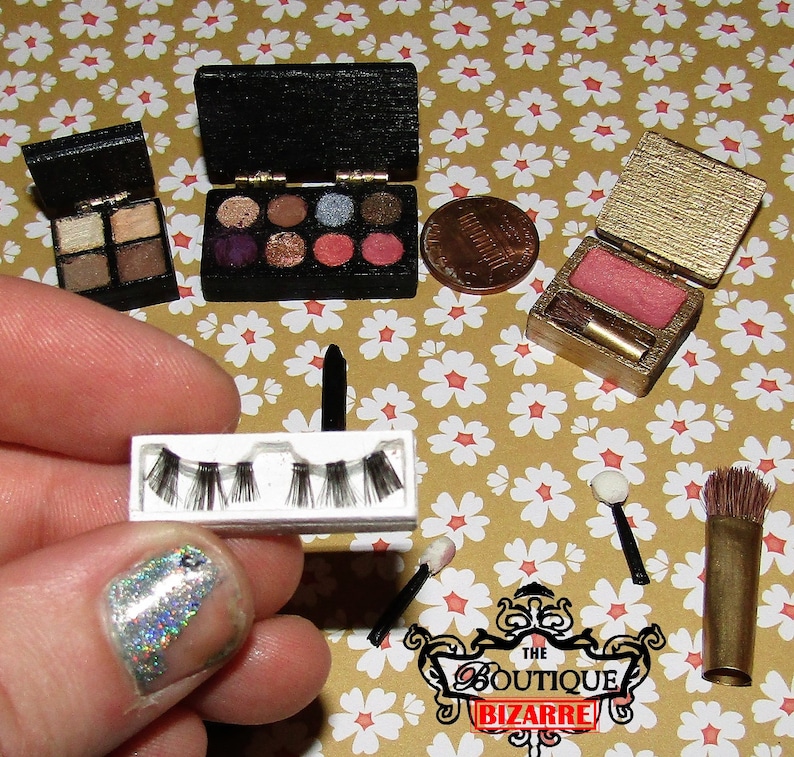 Dollhouse Miniatures REAL WORKING MAKEUP eyeshadows contour Etsy