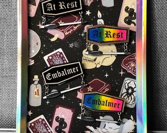 "Sarg ""At Rest"" oder ""Embalmer"" Pin, Beerdigung Service Geschenk."