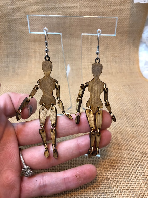 Unique! Fully Movable Vintage Navajo Native American Jewelry Silver Human Earrings Unique! Fully Movable Vintage Navajo Native American Jewelry Silver Human Earrings