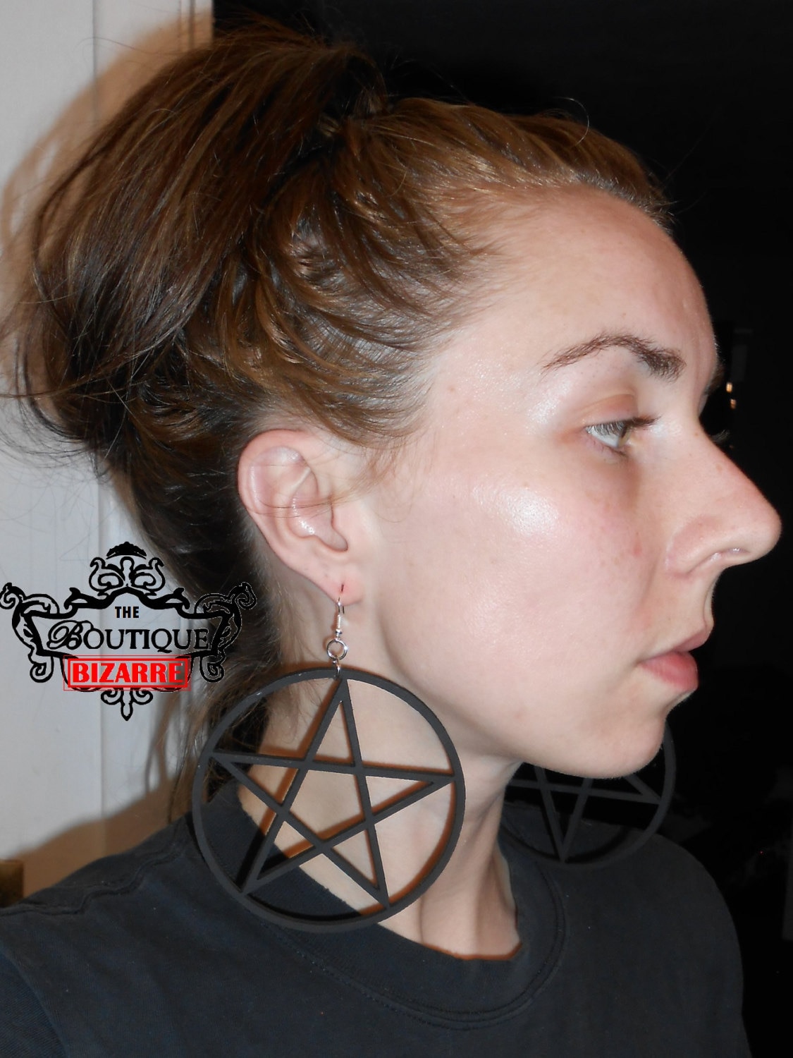 LARGE Pentagram Earrings 4 Large Witchcraft Jewelry Pentacle
