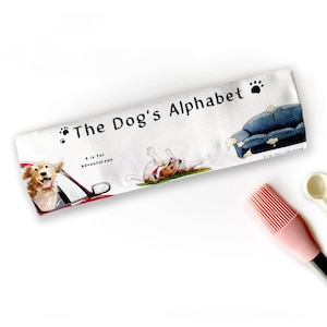 Dog&#39;s Alphabet Tea Towel. Dog Tea Towel Gift for a Dog Lover. Dog Lover Gift for Women, Dog Lover Gift for Men. Gift for Dog Owner