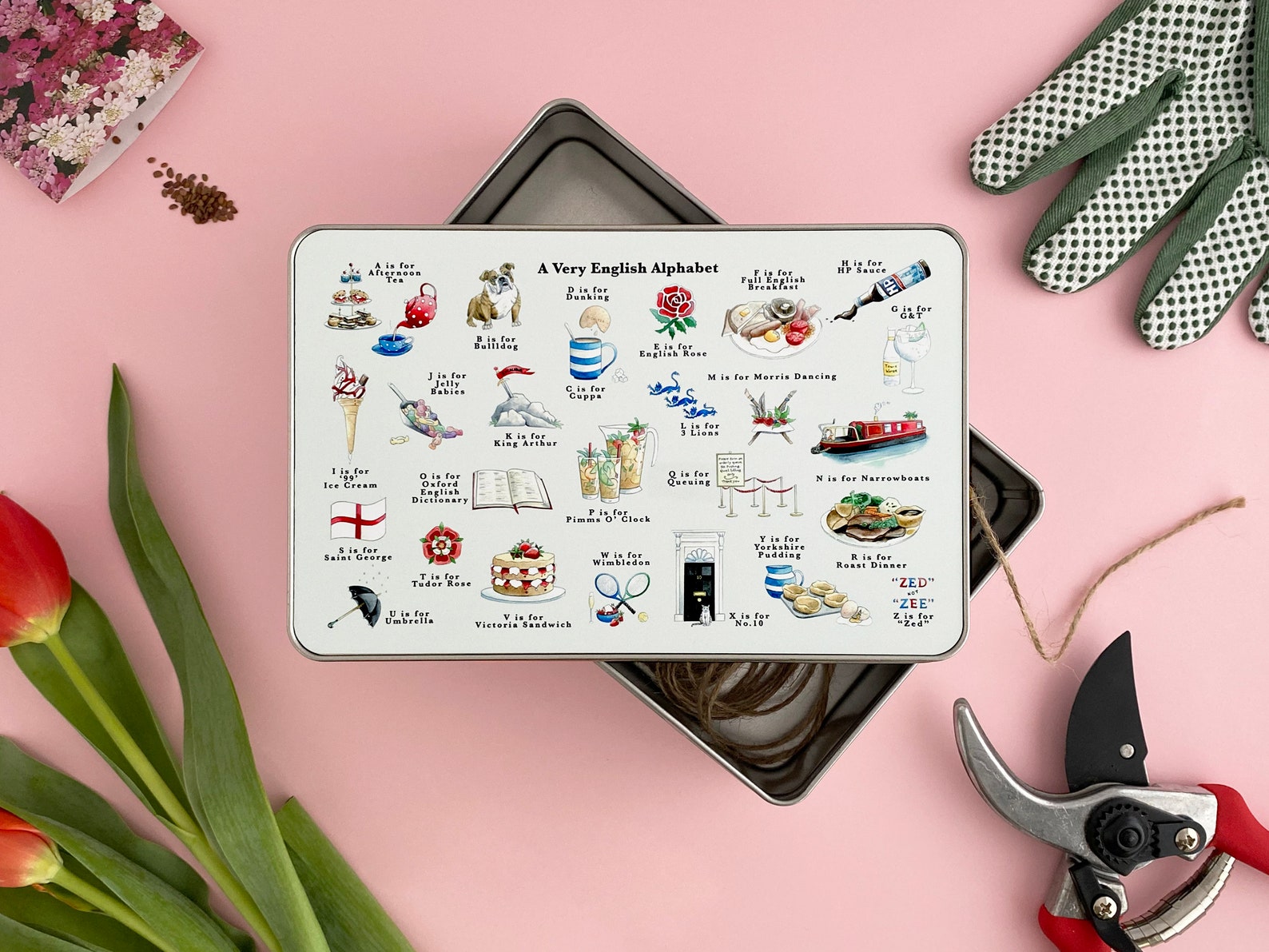 English Alphabet Metal Storage Tin. British Gifts for Him or Etsy