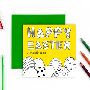 Ausmalen In der Osterkarte. Kinder Osterkarte, Osterkarten für Kinder. Ostern für die Schule - Osterideen. Ostern Ausmalbilder Osterkarten