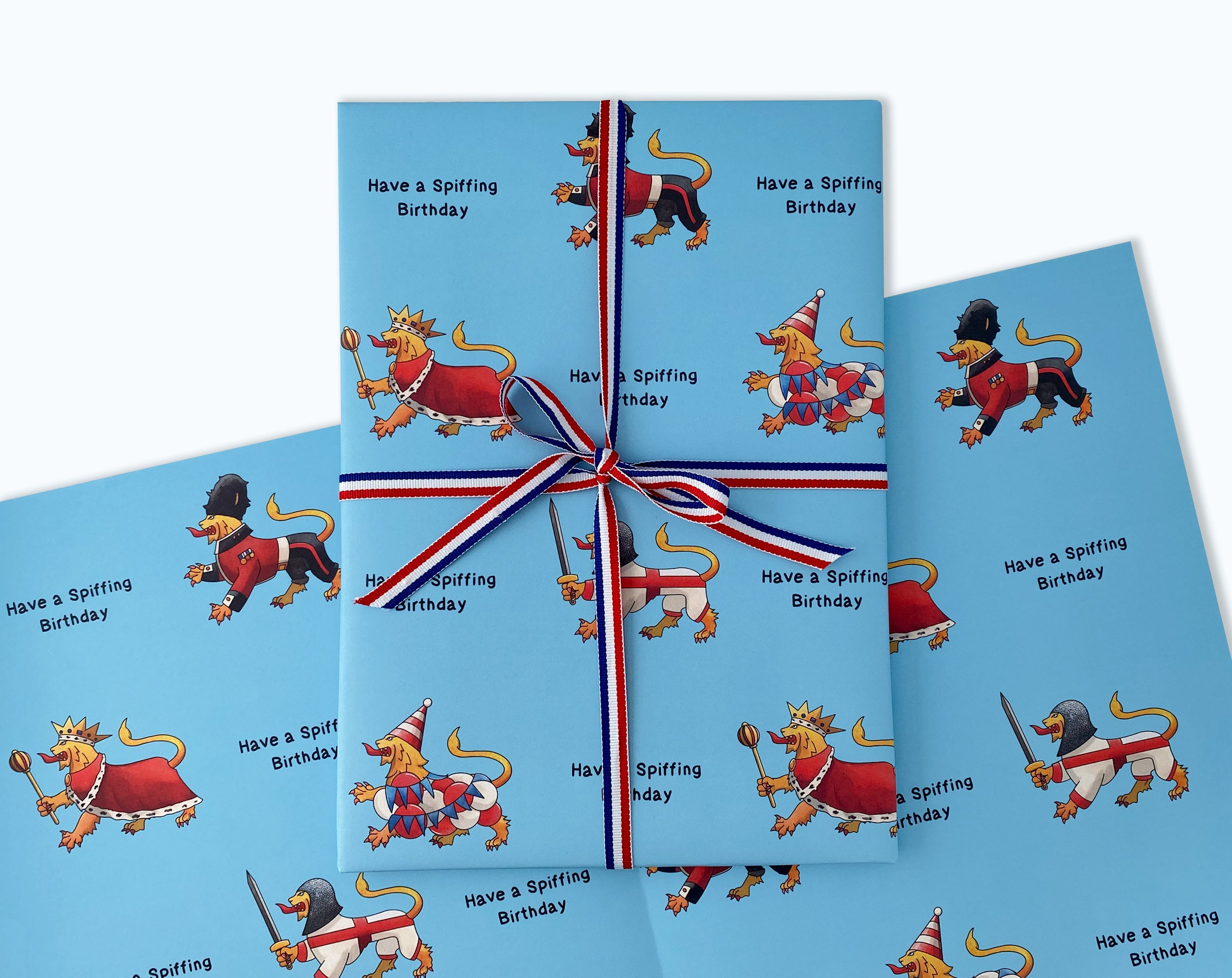 English Birthday Gift Wrap. England Birthday Gift Wrapping Paper. British Gift Wrap for Her, British Birthday Wrap, Britain Gift Wrap