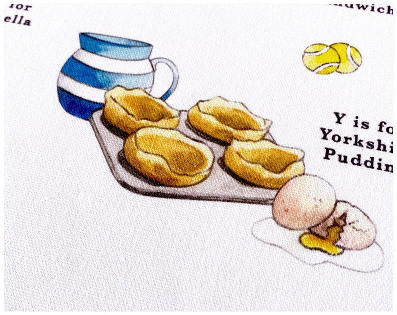 English Alphabet Tea Towel. England Tea Towel. British Gifts Etsy