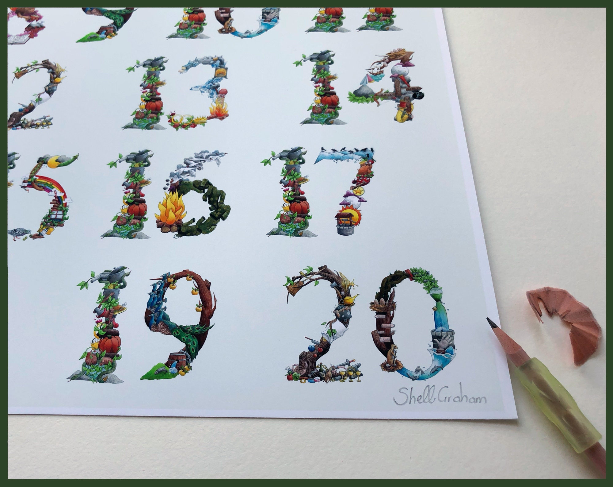 120 Number Chart. Number Art Print Classroom Art. Toddler Art Etsy