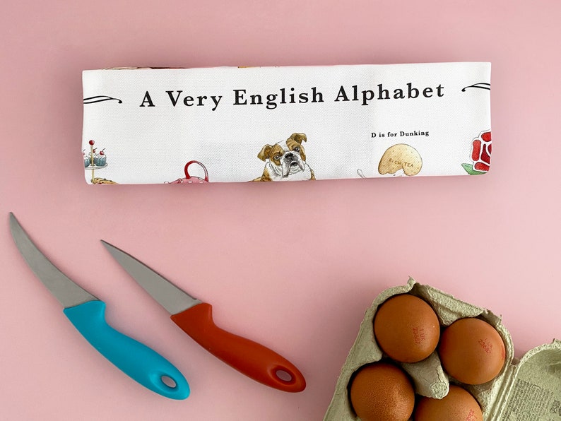 English Alphabet Tea Towel. England Tea Towel. British Gifts Etsy UK