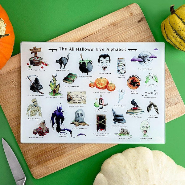 Halloween Cutting Board. Halloween Kitchen Decor, Gothic Home Decor or Halloween Decoration. Halloween Wedding Gift. Halloween Gifts for Her