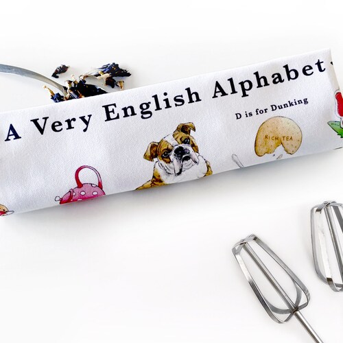 English Alphabet Tea Towel. England Tea Towel. British Gifts Etsy UK