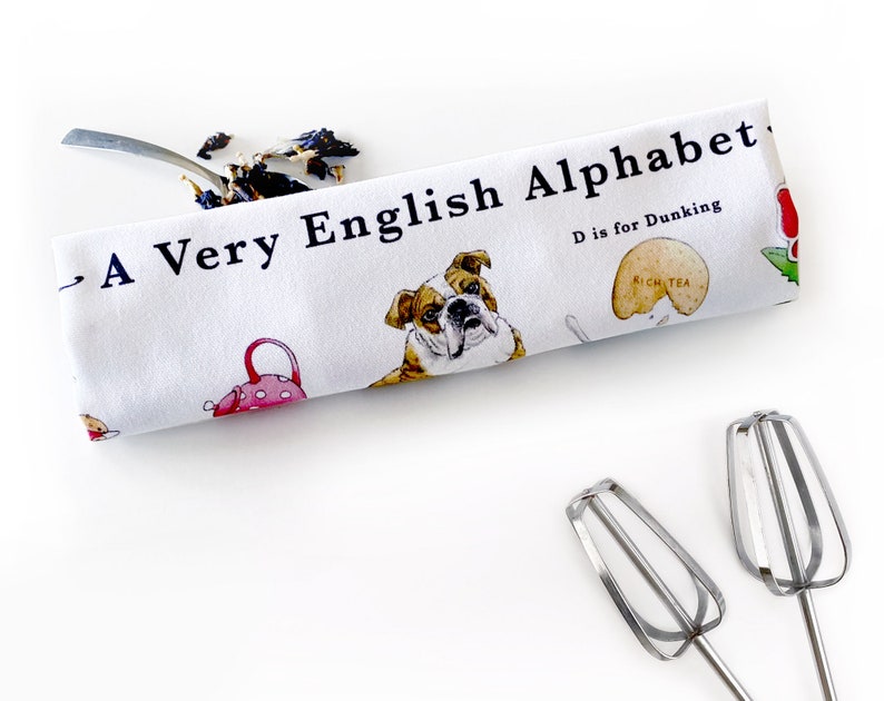 English Alphabet Tea Towel. England Tea Towel. British Gifts Etsy