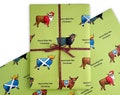 Scottish Christmas Gift Wrap. Scotland Christmas Gift Wrapping Paper. Highland Cow Christmas Gift Wrap. Scottish Cow Gift Wrap