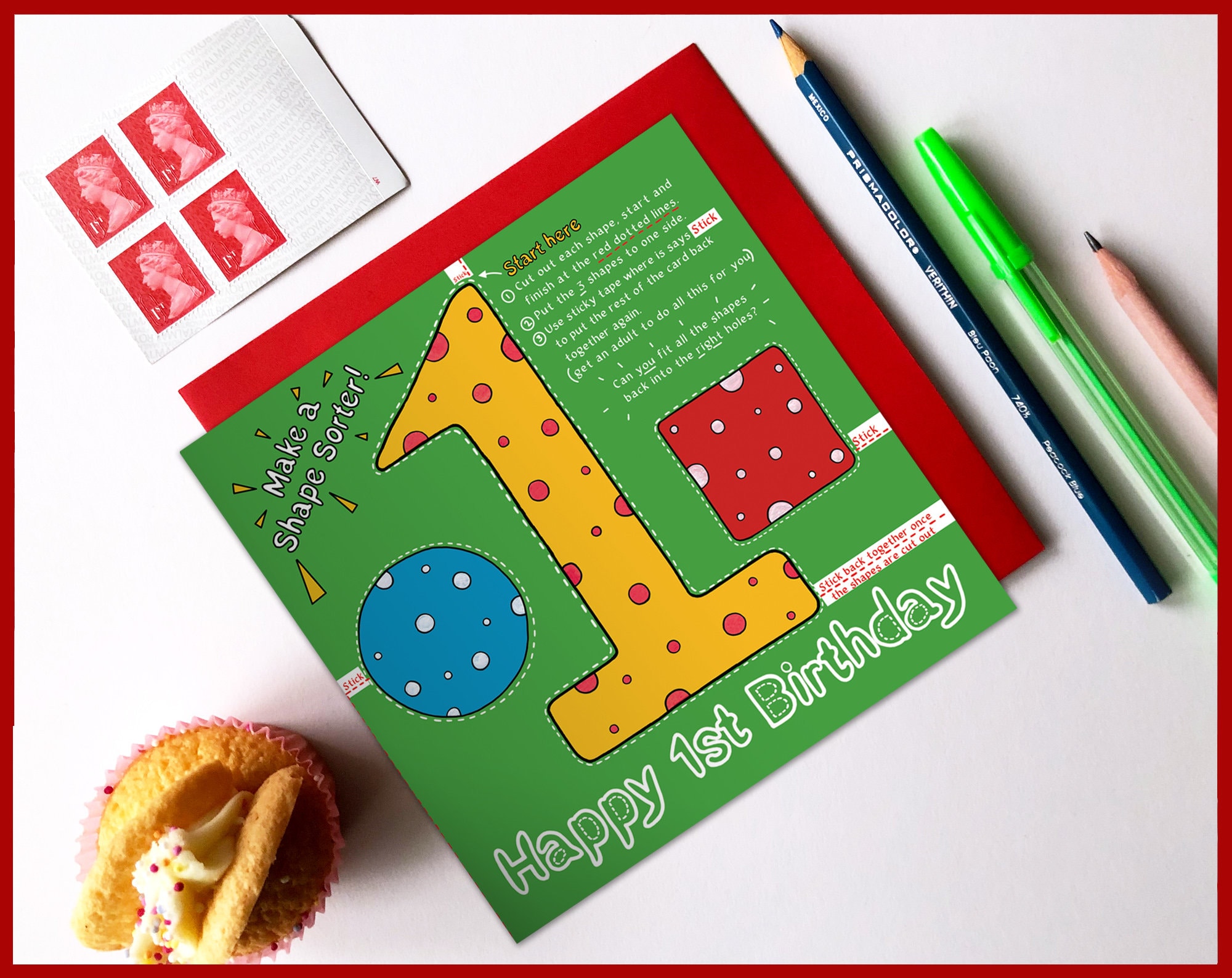 1st Birthday Activity Card