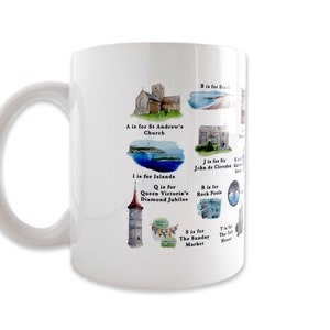 The Clevedon Alphabet Mug. Clevedon Gift Idea, Clevedon New Home Gift or Leaving Gift. Clevedon UK Gift for Men. Clevedon Birthday Gift
