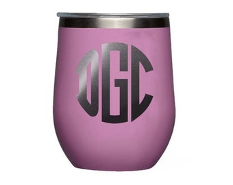 Corkcicle - Personalized Stemless Wine Tumbler - Engrave - Monogram Gift - Custom  Orchid Corkcicle