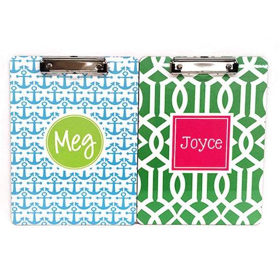 Personalized Clipboards Monogram Clip Boards Teacher Gift Etsy